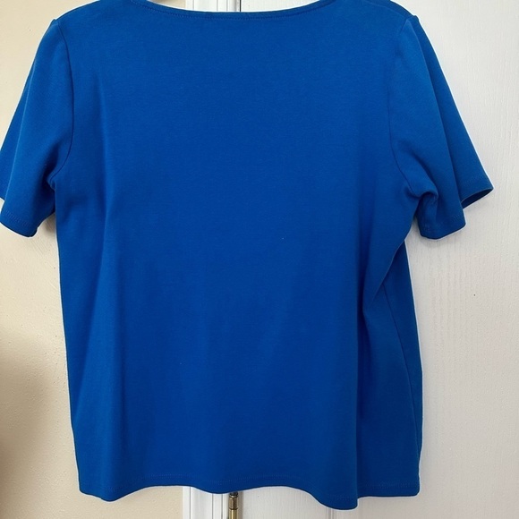 Rafaella Stud Embellished Cotton Short Sleeve Top - Picture 3 of 5